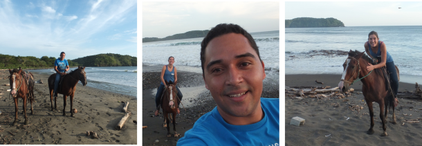 Galoper sur la plage au Panama avec Raul