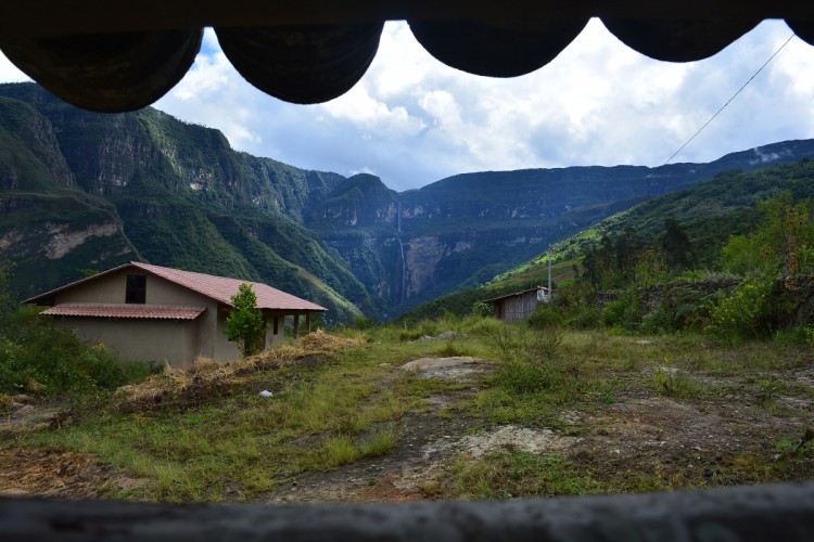 View over Gocta from Cocachimba village Peru