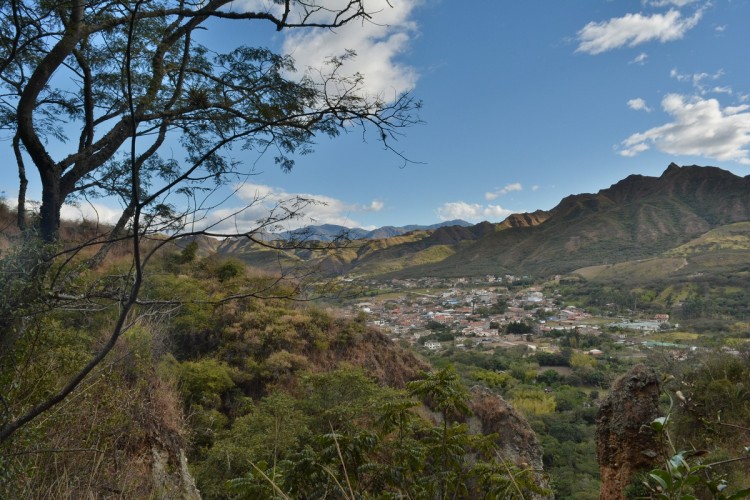 Vilcabamba . panoramic view over the village